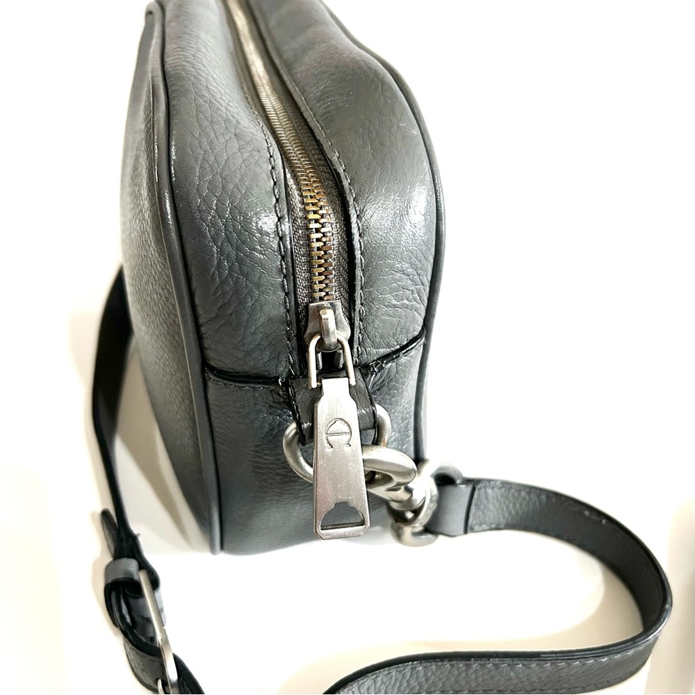 Etienne Aigner Gray Pebble Leather Crossbody Bag - Picture 3 of 11